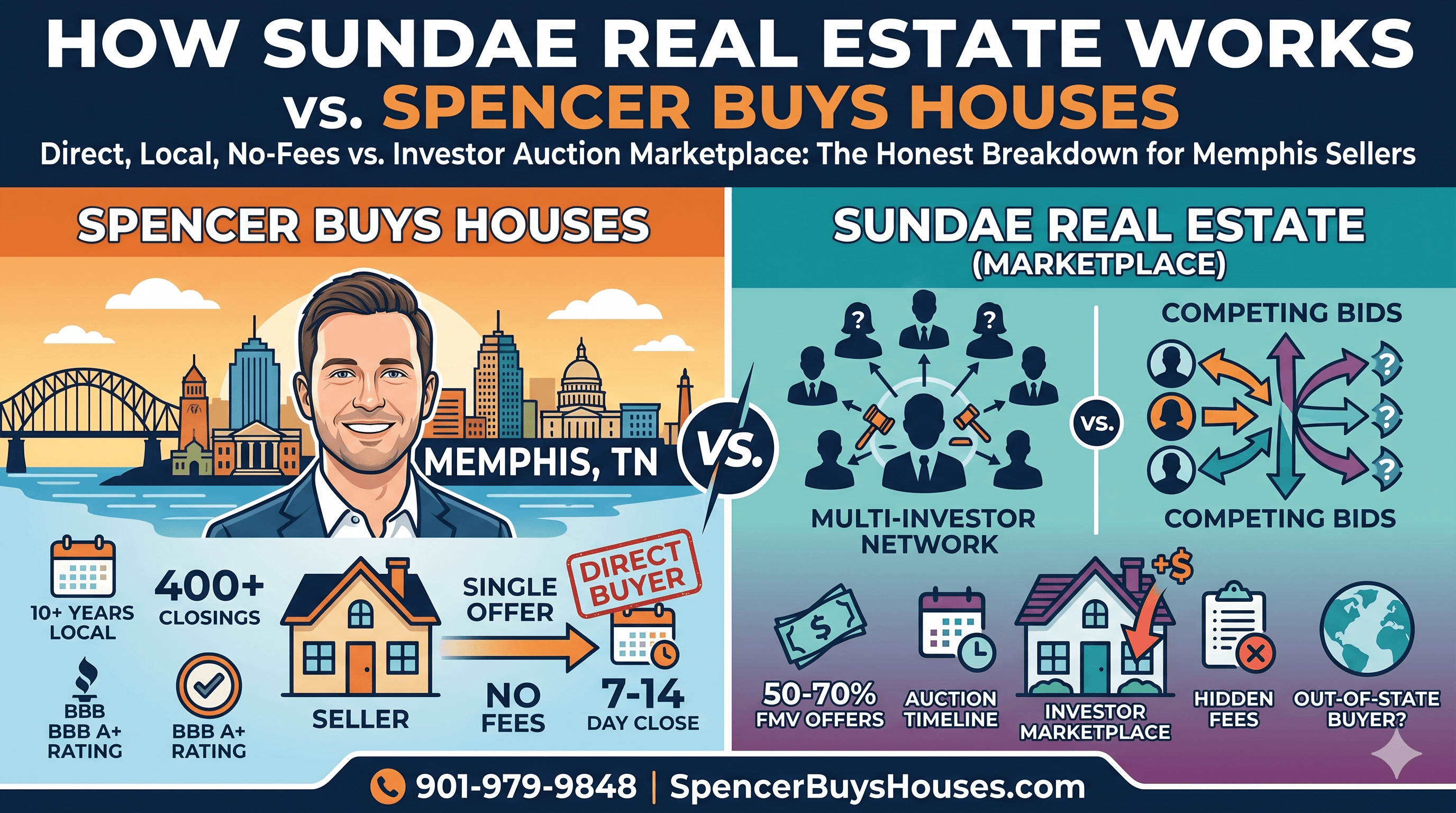 Spencer Buys Houses vs Sundae Real Estate — Which Is Better for Memphis Sellers?